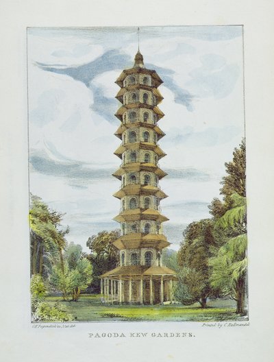 Pagode, Kew Gardens, Tafel 9 aus 